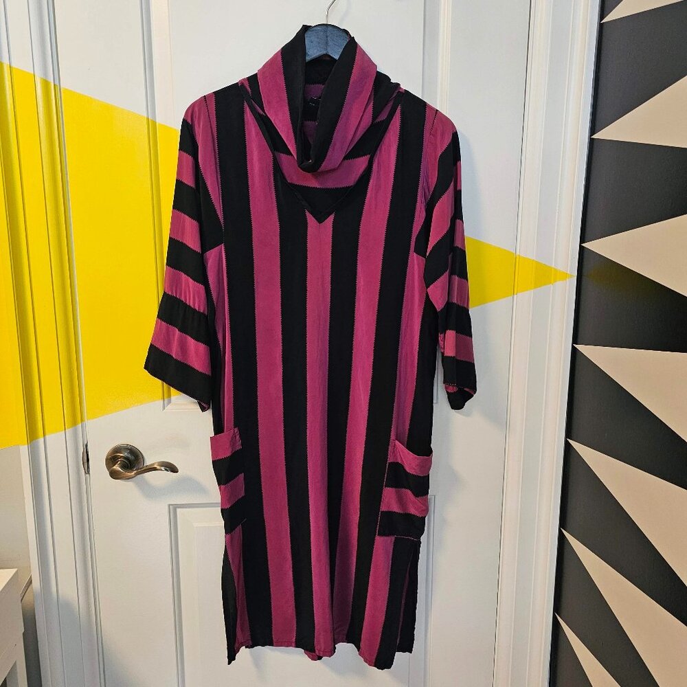 Dramatic Vintage Striped Silk Tunic/Dress